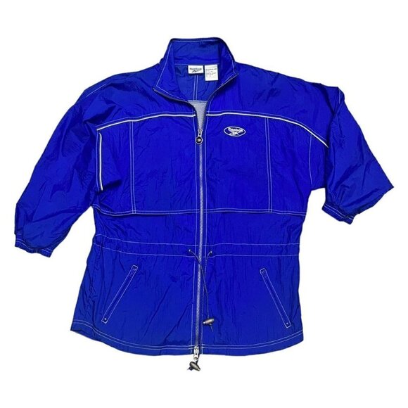 Reebok Vintage 90s Half-Sleeve Lightweight Designer Windbreaker Jacket Womens S - Picture 3 of 5